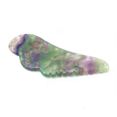 Gezondheidszorg Massage Natuurlijke kleurrijke JADE Guasha Fluoriet Gua Sha Schrapen Massage Tool