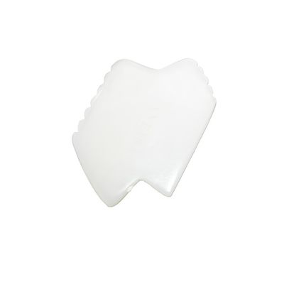 Beschikbaar Logo Natuurlijke witte jade Gua Sha Schrapen Therapie Guasha Tools voor lichaams- en gezichtsmassage met infraroodfysiotherapie