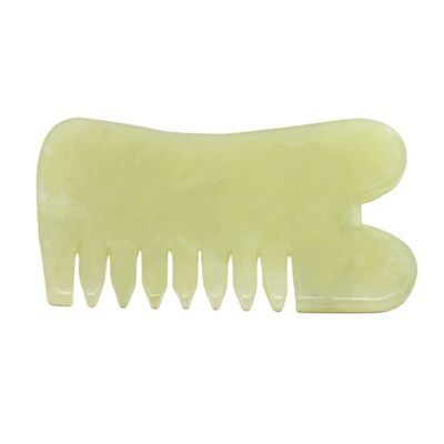 Xiuyan Jade Guasha Massage Comb Gua Sha Scarping Gezichtsgereedschap met Infrarood Fysiotherapie Functie 88*50*4mm