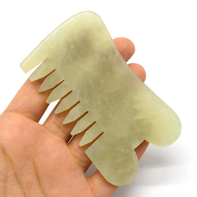 Xiuyan Jade Guasha Massage Comb Gua Sha Scarping Gezichtsgereedschap met Infrarood Fysiotherapie Functie 88*50*4mm