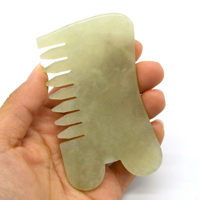 Xiuyan Jade Guasha Massage Comb Gua Sha Scarping Gezichtsgereedschap met Infrarood Fysiotherapie Functie 88*50*4mm
