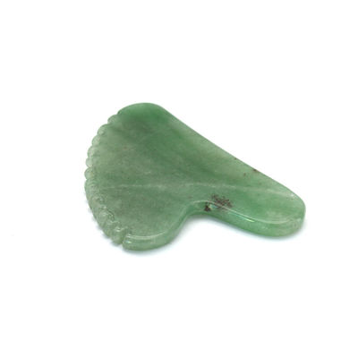 Hartvorm Groene Aventurine Guasha Massager 100% Natuurlijke Jade Aventurine Gua Sha Met Privé Label