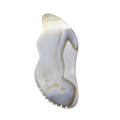 7.5*6.5cm Natuurlijk Grijs Agate Gua Sha Gereedschap voor het schrapen van Massage Massager Eigenschappen