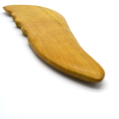 OEM natuurlijke kamfer hout gua sha gereedschappen voor gezicht en lichaam massage S-vormig ontwerp