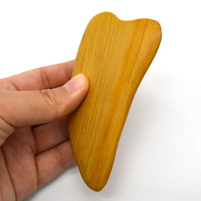 Natuurlijke hout Gua Sha Tool voor gezichtsschrapen Massage Handmatig bedrade besturing Gezichtsmassageur Houten bord schrapen