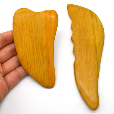 Natuurlijke hout Gua Sha Tool voor gezichtsschrapen Massage Handmatig bedrade besturing Gezichtsmassageur Houten bord schrapen