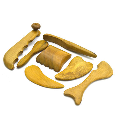 7 stuks-kit Hout Guasha Boards Boodschap Roller Tools Mooie Acupunctuur Sticks Voor schoonheid