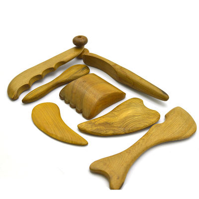 7 stuks-kit Hout Guasha Boards Boodschap Roller Tools Mooie Acupunctuur Sticks Voor schoonheid