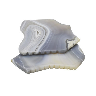 Custom Guasha Board Massage Tools Healing Stone Scraper Board Gezichtsmassage voor gezichtsverjonging Grijs Agate Gua Sha