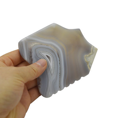 Custom Guasha Board Massage Tools Healing Stone Scraper Board Gezichtsmassage voor gezichtsverjonging Grijs Agate Gua Sha
