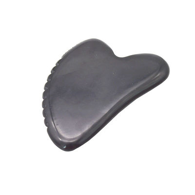 Natuurlijke jade steen Gua Sha Board voor het schrapen van massage op gezicht en lichaam Zwarte Guasha Stone Tool