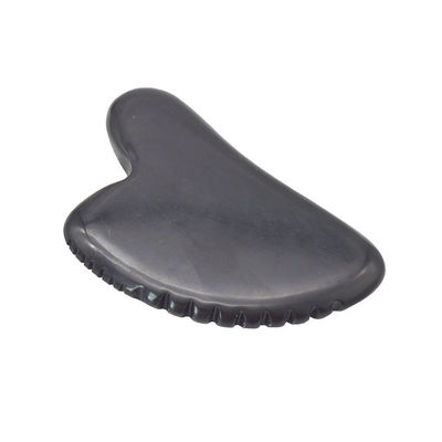 Natuurlijke jade steen Gua Sha Board voor het schrapen van massage op gezicht en lichaam Zwarte Guasha Stone Tool