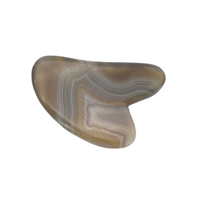 8*5*0.4cm Traditionele schrapervorm Guasha Board voor gezichtsmassage Gereedschap Grijze kleur Hart Agate Gua Sha Acupunctuur Therapie