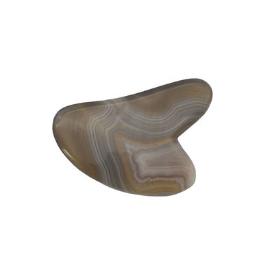 8*5*0.4cm Traditionele schrapervorm Guasha Board voor gezichtsmassage Gereedschap Grijze kleur Hart Agate Gua Sha Acupunctuur Therapie