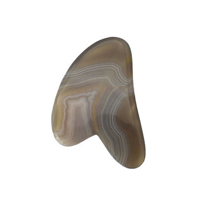 8*5*0.4cm Traditionele schrapervorm Guasha Board voor gezichtsmassage Gereedschap Grijze kleur Hart Agate Gua Sha Acupunctuur Therapie