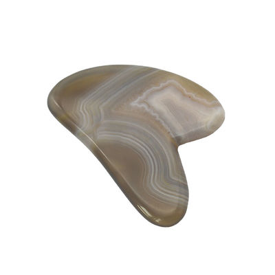 8*5*0.4cm Traditionele schrapervorm Guasha Board voor gezichtsmassage Gereedschap Grijze kleur Hart Agate Gua Sha Acupunctuur Therapie