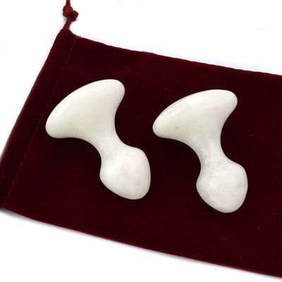 Gepersonaliseerd witte jade Gua Sha massagetool voor gezicht en nek pijnverlichting massagesteen