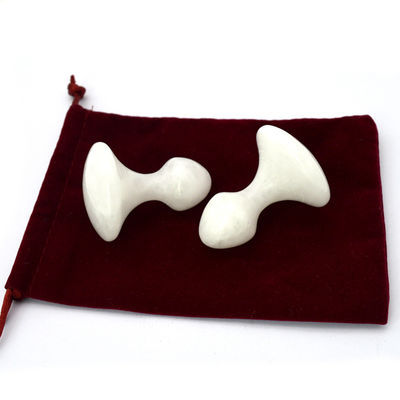 Gepersonaliseerd witte jade Gua Sha massagetool voor gezicht en nek pijnverlichting massagesteen