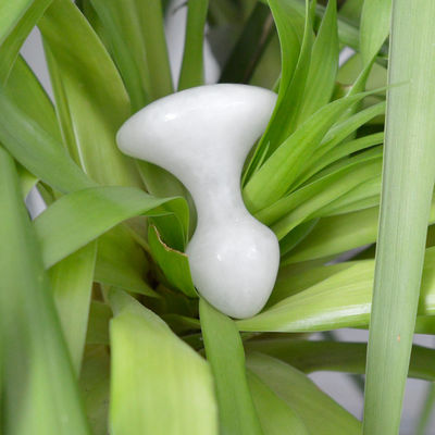 Gepersonaliseerd witte jade Gua Sha massagetool voor gezicht en nek pijnverlichting massagesteen