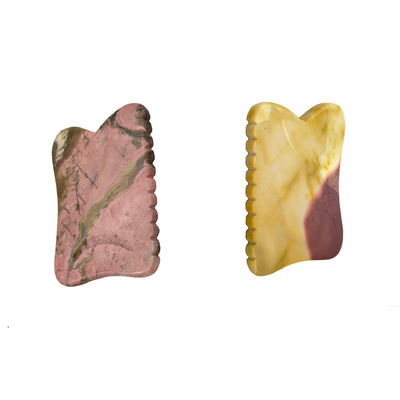 Zwart 7*5,5*0,5 cm Rhodoniet of Mookaïet Jade Gua sha board Guasha Stone Scraping Guasha Massage Tools voor gezichtsverzorging