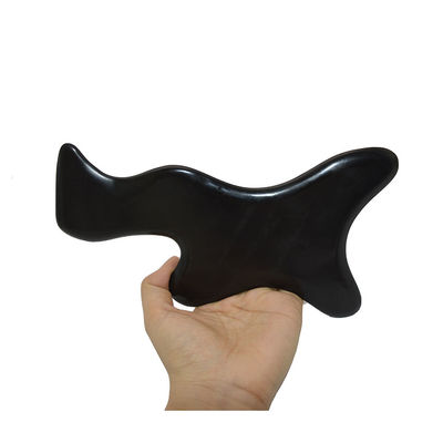 Zwart Grote Bian Steen Gua Sha Lymfatische Drainage Massage Gereedschap voor Nek Achter Achter Schouder Midden Midden Buik Lichaam Therapie Massager Gereedschap