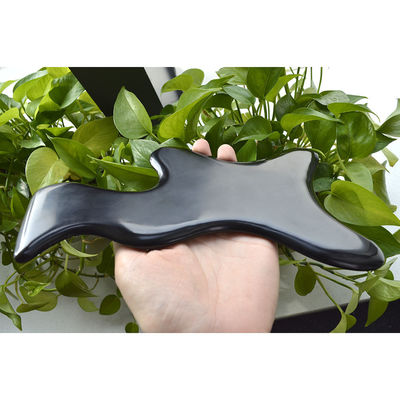 Zwart Grote Bian Steen Gua Sha Lymfatische Drainage Massage Gereedschap voor Nek Achter Achter Schouder Midden Midden Buik Lichaam Therapie Massager Gereedschap