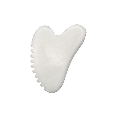 Gezondheidszorg Therapie Gereedschap Lichaam Guasha Massager met hartvorm Natuurlijke witte jade