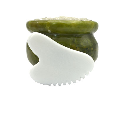 Gezondheidszorg Therapie Gereedschap Lichaam Guasha Massager met hartvorm Natuurlijke witte jade