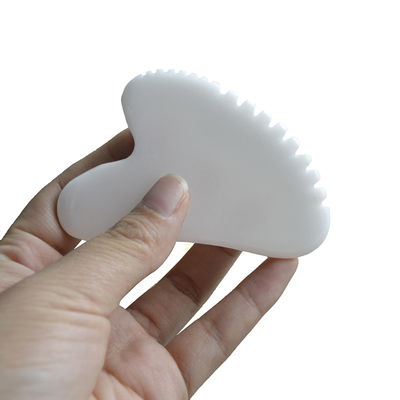 Gezondheidszorg Therapie Gereedschap Lichaam Guasha Massager met hartvorm Natuurlijke witte jade