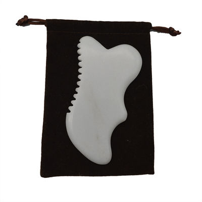 Custom Gua Sha Stone Board Massage Guasha Scarping Body Massager Witte Jade Scarping Gezichts- en lichaamsmiddelen