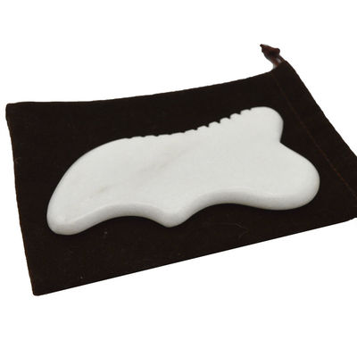 Custom Gua Sha Stone Board Massage Guasha Scarping Body Massager Witte Jade Scarping Gezichts- en lichaamsmiddelen