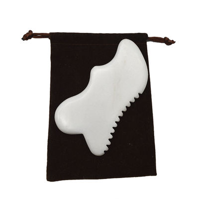 Custom Gua Sha Stone Board Massage Guasha Scarping Body Massager Witte Jade Scarping Gezichts- en lichaamsmiddelen
