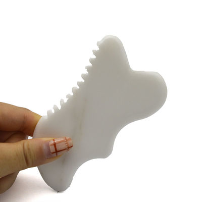 Custom Gua Sha Stone Board Massage Guasha Scarping Body Massager Witte Jade Scarping Gezichts- en lichaamsmiddelen