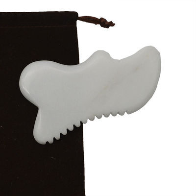 Custom Gua Sha Stone Board Massage Guasha Scarping Body Massager Witte Jade Scarping Gezichts- en lichaamsmiddelen