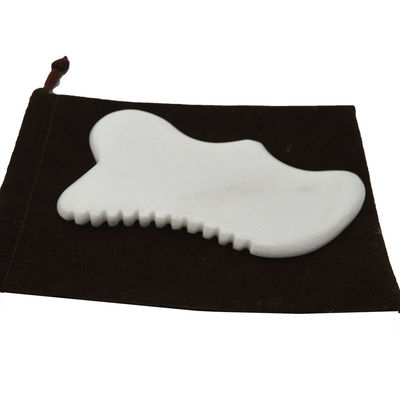 Custom Gua Sha Stone Board Massage Guasha Scarping Body Massager Witte Jade Scarping Gezichts- en lichaamsmiddelen