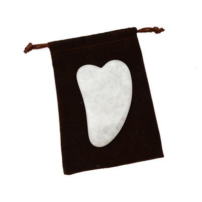 Handgestuurd Gua Sha Tool Gepolijste Witte Jade Massager voor spierrelaxatie en schoonheidsverbetering