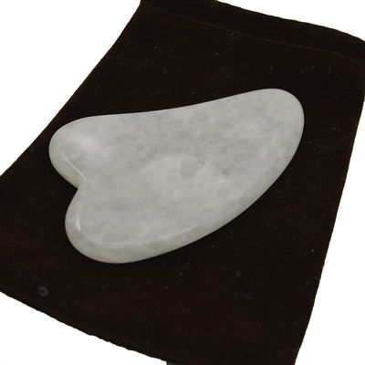 Handgestuurd Gua Sha Tool Gepolijste Witte Jade Massager voor spierrelaxatie en schoonheidsverbetering