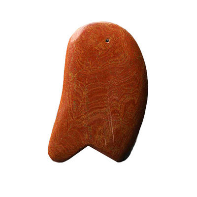 Rode Bian Steen Gua Sha Gereedschap Voor Schrapen Massager Lichaam 10,5cm*6cm*0,7cm Lengte