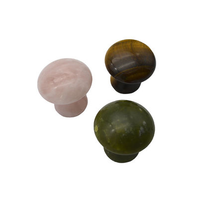 40mm Hoogte 30mm Diameter Roos kwarts Champignonvormige Gua Sha Massage Stones