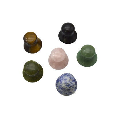 40mm Hoogte 30mm Diameter Roos kwarts Champignonvormige Gua Sha Massage Stones