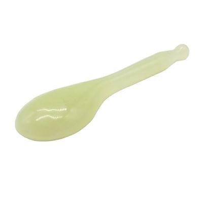 Lichaamsverzorging Xiuyan Jade Gua Sha Massage Tool Groene lepelvormige Guasha Scarping Tool voor gezondheid en welzijn