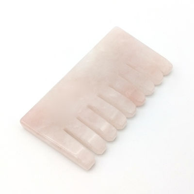 Gepersonaliseerd logo beschikbaar hoofdmassage kam Gua Sha gereedschap voor schoonheid 2024 natuurlijke roze kwarts