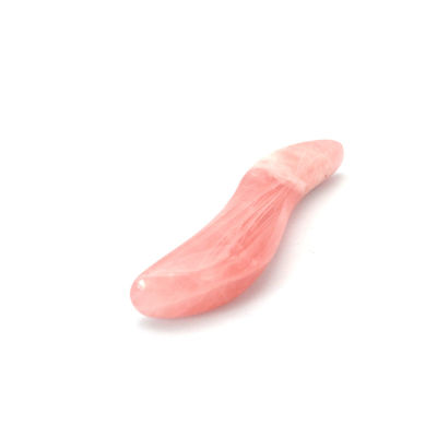 Gepolijste rozenkwarts Gua Sha massagestok 110 mm lengte voor gezichts- en acupunctuurpuntbehandeling
