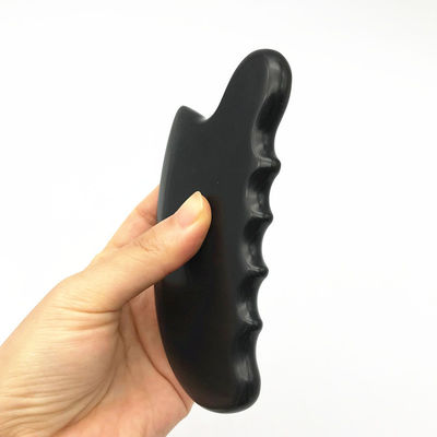 OEM ODM Natural Black Therapy Bian Stone Guasha Tools Scraping Massage Gua Sha Voor lichaam 11,5*6*0,8cm