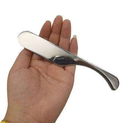 15.5 * 2.5cm zilveren gua ShaScraping Massage Board Body Guasha Massage Tool Roestvrij staal schrapen gereedschappen voor pijnverlichting