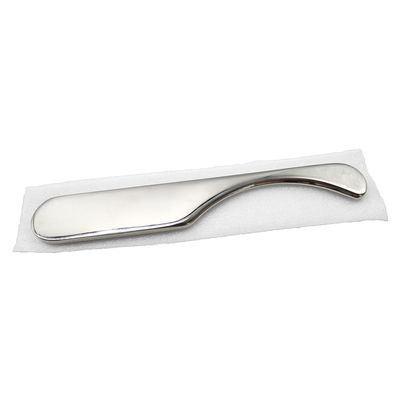 15.5 * 2.5cm zilveren gua ShaScraping Massage Board Body Guasha Massage Tool Roestvrij staal schrapen gereedschappen voor pijnverlichting