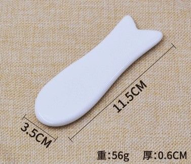 Natuurlijke keramische Gua Sha schrapen gezichtsgereedschappen voor massager Guasha lichaam wit handheld