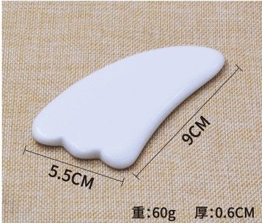 Natuurlijke keramische Gua Sha schrapen gezichtsgereedschappen voor massager Guasha lichaam wit handheld