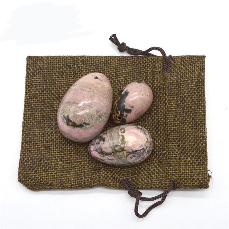 Kegel-oefening Ei Set Rhodonite Stone Jade Yoni Massage voor het emotionele welzijn van vrouwen