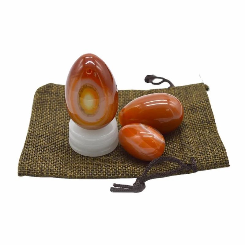 2024 Carnelian Yoni Egg Red Agate Jade Egg voor vaginale versterking Oefening Massage Therapie